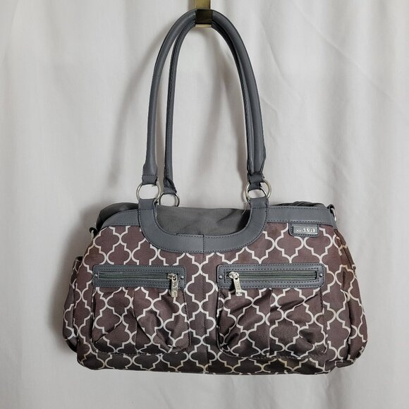 J.J. Cole Stone Arbor Satchel Diaper bag w/coin purse large tote storage - Picture 1 of 16